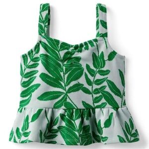 Janie and Jack Green Leaf Camisole and Short Set